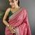 Pink bandhani zari silk blend handloom bandhani saree