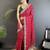 Red bandhani zari silk blend bandhani saree