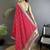 Red bandhani zari silk blend bandhani saree