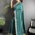 Teal woven design zari silk blend handloom bandhani saree