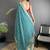Teal woven design zari silk blend handloom bandhani saree