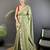 Green embellished beads and stones silk blend heavy work bandhani saree