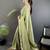 Green embellished beads and stones silk blend heavy work bandhani saree