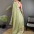 Green embellished beads and stones silk blend heavy work bandhani saree