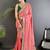 Pink bandhani zari silk blend heavy work bandhani saree
