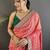Pink bandhani zari silk blend heavy work bandhani saree