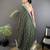 Green sequinned silk blend handloom bandhani saree