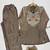 Brown silk blend readymade 2 piece set with embroidery & beads work
