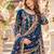 Navy georgette readymade suit with embroidery & sequence work