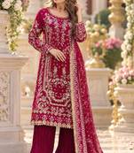 Rani georgette readymade suit with embroidery & sequence work