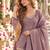 Lavender silk blend readymade suit with mirror & border work
