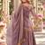 Lavender silk blend readymade suit with mirror & border work