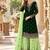 D green&lime georgette semi stitched suit with embroidery & sequence work