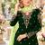 D green&lime georgette semi stitched suit with embroidery & sequence work
