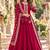 Magenta georgette semi stitched suit with embroidery & sequence work