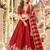 Red Art Silk Semi Stitched Lehenga Choli with Embroidery Work