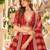 Red Art Silk Semi Stitched Lehenga Choli with Embroidery Work