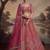 Royal Pink Khatli Work Banarasi Silk Reception Wear Lehenga With Blouse