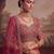 Royal Pink Khatli Work Banarasi Silk Reception Wear Lehenga With Blouse