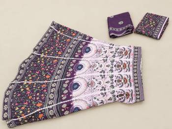 purple  ajarakh print rayon  lehenga choli 6