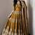 Gold  silk blend embroidered anarkali kurta set with pant and dupatta