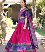 Fabulous Pink Digital Printed Silk Traditional Lehenga Choli With Dupatta