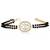 Gold-plated cubic zirconia stone studded & beaded wraparound bracelet