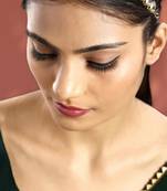 Gold-plated stone studded sheeshphool head jewellery