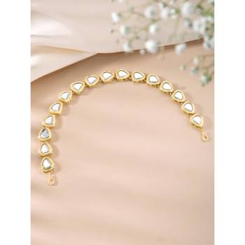 Gold-plated stone studded sheeshphool head jewellery 2