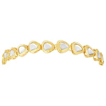Gold-plated stone studded sheeshphool head jewellery 3