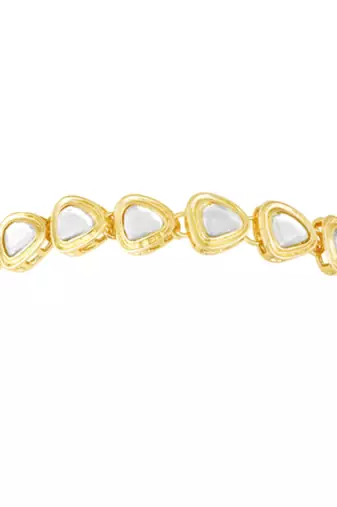 Gold-plated stone studded sheeshphool head jewellery