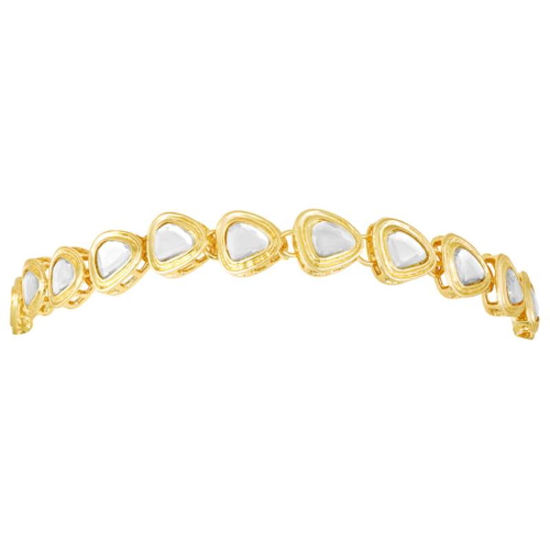 Gold-plated stone studded sheeshphool head jewellery