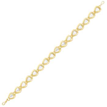 Gold-plated stone studded sheeshphool head jewellery 5