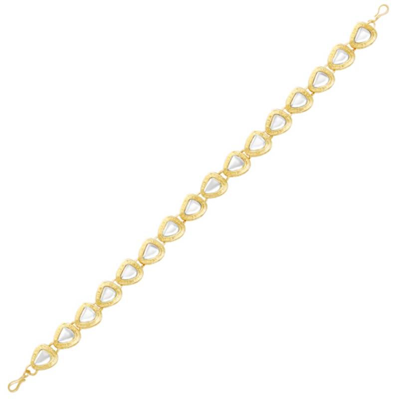 Gold-plated stone studded sheeshphool head jewellery
