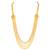 Women's faux ruby & beads studded short & long necklace jewelry set