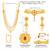 Women's faux ruby & beads studded short & long necklace jewelry set