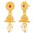 Women's faux ruby & beads studded short & long necklace jewelry set