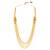 Women's faux ruby & beads studded short & long necklace jewelry set