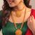 Short long necklace earrings set maharani haar south temple jewelry