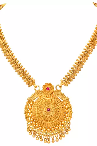 Short long necklace earrings set maharani haar south temple jewelry