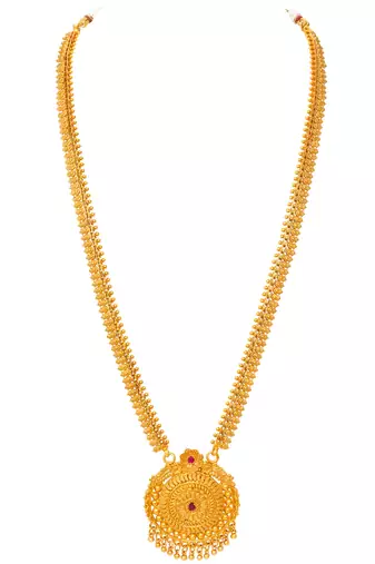 Short long necklace earrings set maharani haar south temple jewelry