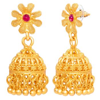 Short long necklace earrings set maharani haar south temple jewelry 5