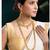Women's gold toned maharani haar long necklace short necklace & drop
