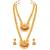 Women's synthetic stone studded south set necklace earrings jewelry set