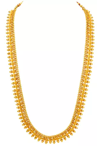 Gold plated maharani haar necklace with earrings south festive wear