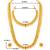 Gold plated maharani haar necklace with earrings south festive wear