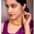 Women's gold toned elegant indian choker necklace with earring jewelry set