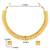Women's gold toned elegant indian choker necklace with earring jewelry set