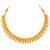 Gold plated ethnic choker necklace with earring traditional jewelry set gift for women