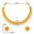 Gold plated ethnic choker necklace with earring traditional jewelry set gift for women